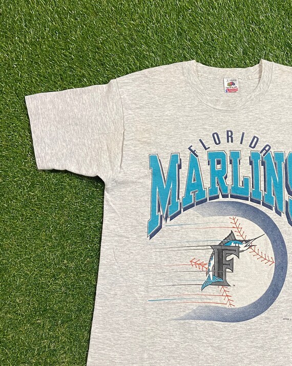 Vintage Florida Marlins T Shirt Tee Made USA Size Large L MLB