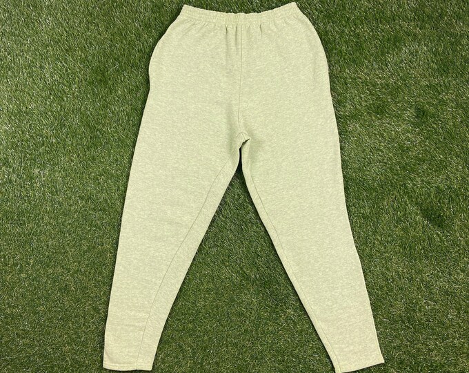 Vintage Lime Green Sweatpants Tultex Made USA Size Large L Cozy Comfy Warm