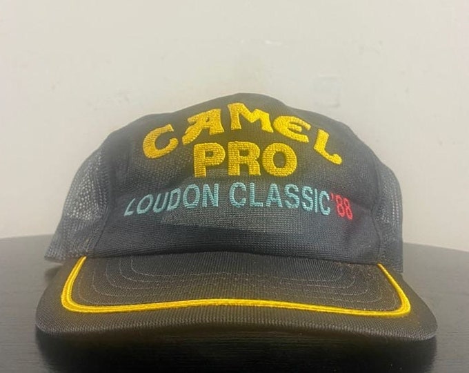 Vintage Camel Pro Snapback Hat Cap Made USA OSFA Smoking Cigarettes Classic Cigars 1980s 80s