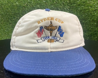 Vintage Ryder Cup Oak Hill Strap Back Hat OSFA Golf Tournament Masters 1990s 90s
