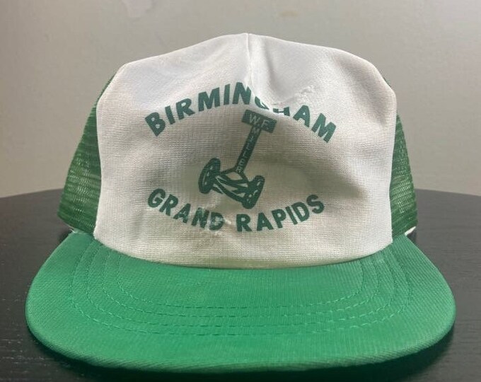 Vintage WF Miller Snapback Hat OSFA Birmingham Grand Rapids Construction Tractor Agricultural Machinery Gardening Manufacturer 80s
