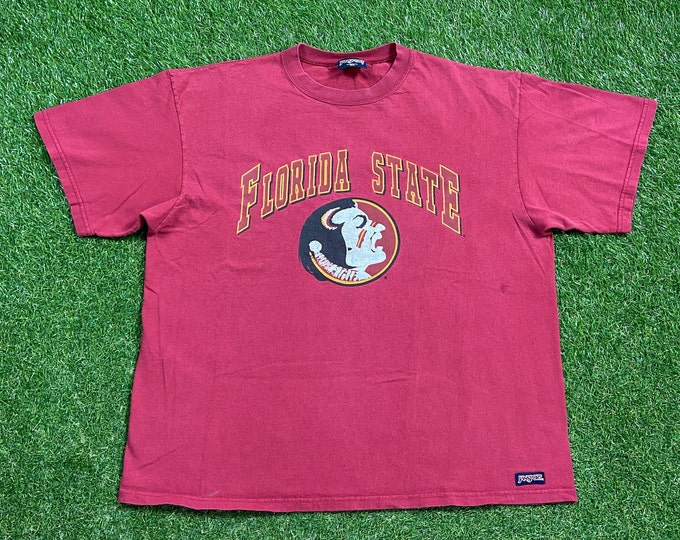 Vintage Florida State University Seminoles T Shirt Tee Made Usa Size Xtra Large XL NCAA College Football FSU Tallahassee 1990s 90s
