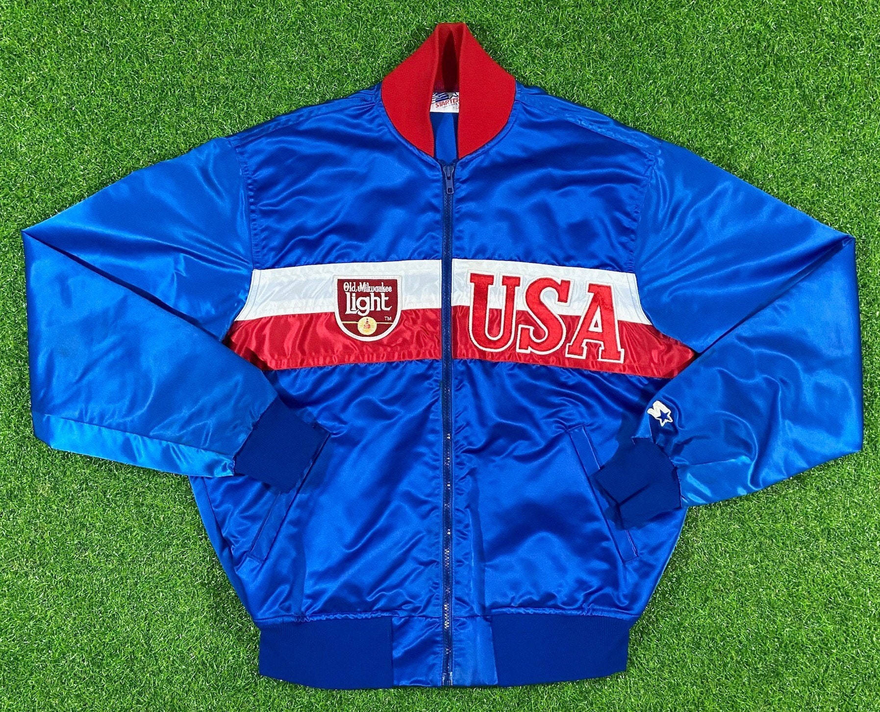 USA Satin Varsity Jacket Starter 