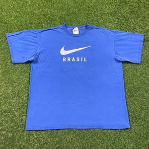Koszulka Nike Brasil w stylu vintage Rozmiar koszulki Xtra Large XL Just Do It Brazil CBF Futbol Soccer Jordan Classic Sportswear Nike Air Lata 90. Lata 90.