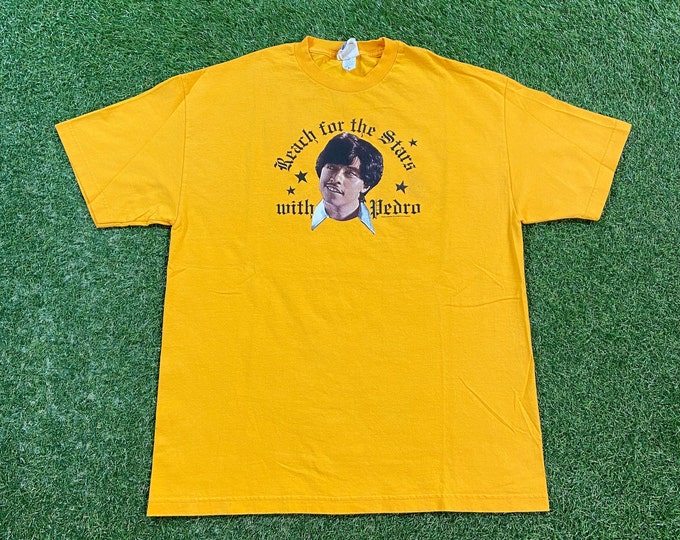 Vintage Napoleon Dynamite Pedro for President T Shirt Tee Genuine Mighty Fine Size Xtra Large XL Paramount Pictures Comedy Film Movie Promo