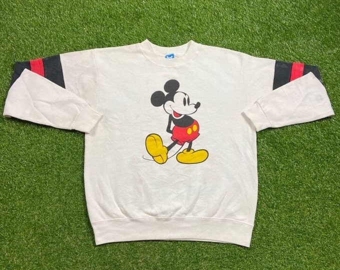Vintage Mickey Mouse Crewneck Sweatshirt Made USA Size Xtra Large XL Walt Disney World Magic Kingdom 1990s Classic 90s Magic Pull Over