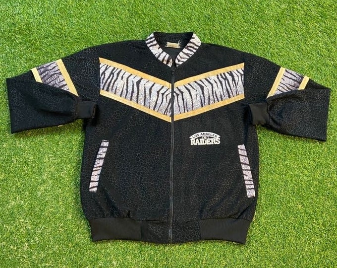 Vintage Los Angeles Raiders Jacket Trax Size Medium M NFL Football Las Vegas Oakland California NWA Nevada 1980s 80s