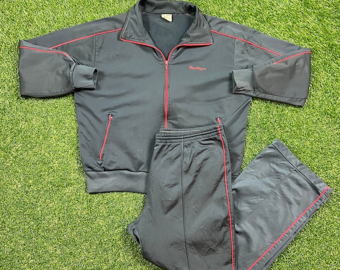 Vintage Macgregor Track Suit Set Zip Up Jacket Sportswear Size Large L Athletic Wear Classic 80's 1980s 2 Piece Matching