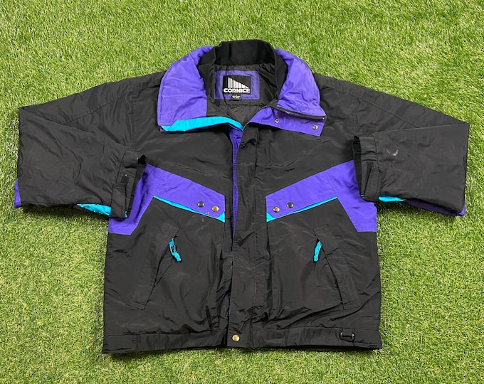 Vintage Cornice Winter Athletic Jacket Size Large L Warm Zipper Jacket Windbreaker 1990s Coat Puffer Puffy Hiking Coat