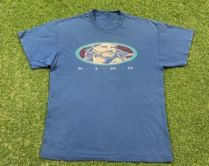 Vintage King Philippians 2:10 T Shirt Tee Made USA Size Medium M Jesus Salvation Church Sunday Service Religion God Bible 1990s 90s