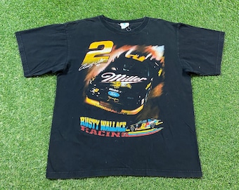 Vintage Rusty Wallace #2 T Shirt Tee Tour Champ Size Xtra Large XL NASCAR Daytona 500 Racing Car Classic 1990s 90s Rare