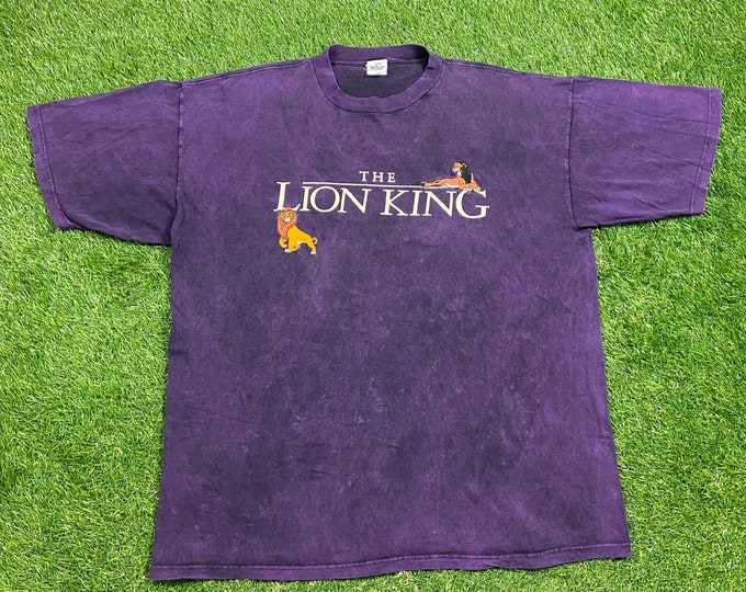 Vintage The Lion King T Shirt Tee Size XXL 2XL Walt Disney World Mickey Mouse Magic Kingdom Hakuna Matata 1990s 90s Purple
