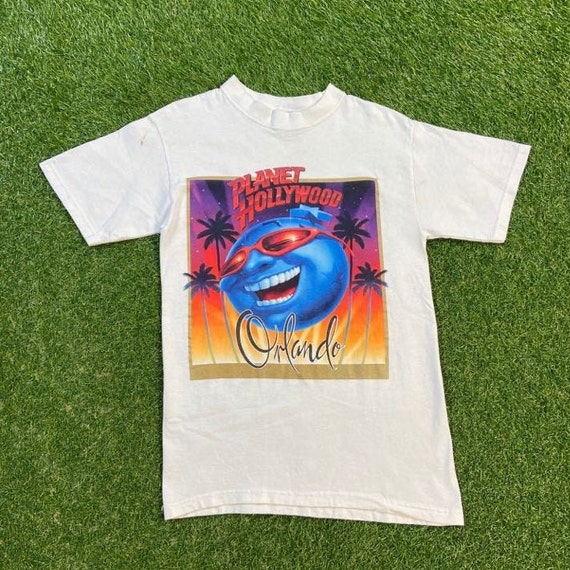 90S USA製 プラネットハリウッド ディズニーワールド Tシャツ】 90S USA製 プラネットハリウッド ディズニーワールド Tシャツ】