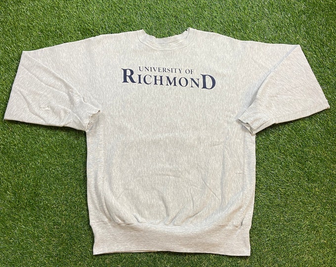 Vintage University of Richmond Crewneck Sweatshirt Champion Reverse Weave Made USA XXL 2XL Virginia Liberal Arts College 1990s Oversized
