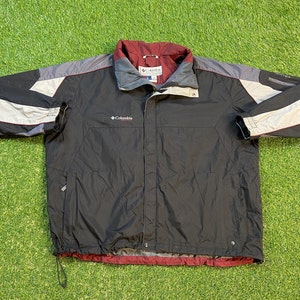 Vintage Columbia Windbreaker Jacket Size XXL 2XL Sportswear Light Rain Coat 1990s 90s Outdoor Hiking Waterproof Rain