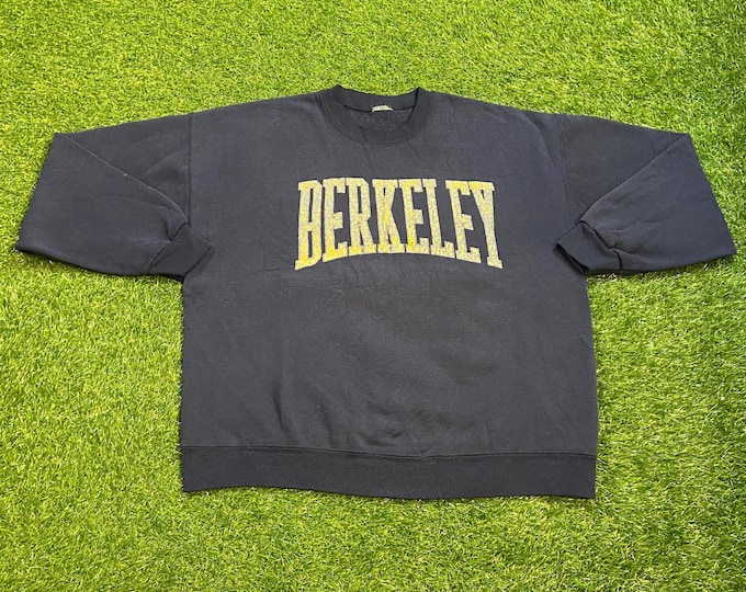 Vintage University of California Berkley Crewneck Sweatshirt Size Xtra Large XL NCAA College Football Golden Bears 90s Pull Over Oversized
