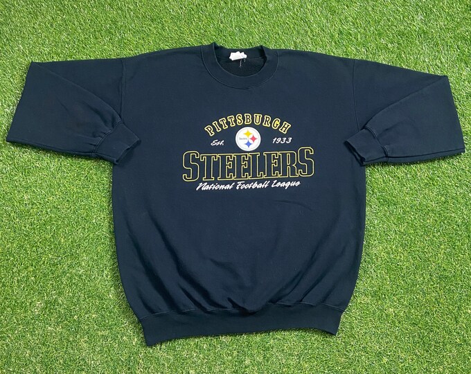 Vintage Pittsburgh Steelers Crewneck Sweatshirt Size Xtra Large XL NFL Football Pennsylvania 1990s 90s Pull Over Oversized
