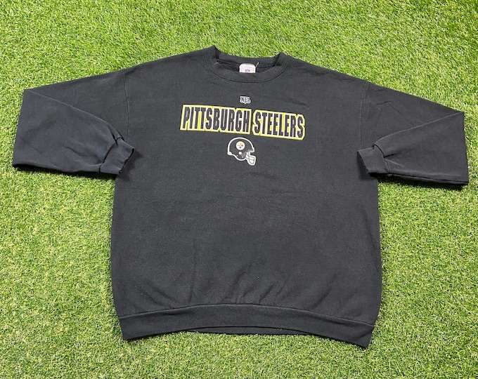 Vintage Pittsburgh Steelers Crewneck Sweatshirt Size Xtra Large XL NFL Football Pennsylvania 1990s 90s Pull Over Oversized