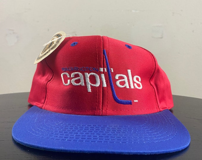 Vintage Washington Capitals Snapback Hat Competitor OSFA NHL Hockey D.C. Blue Alex Ovechkin 1990s 90s