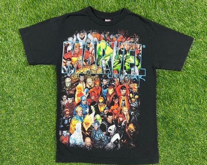 Vintage Marvel Comics T Shirt Tee Size Small S Avengers X Men Spider Man Iron Man Punisher Super Heroes Marvel Series