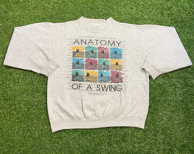 Vintage Anatomy of a Swing Golf Crewneck Sweatshirt Size Medium M Masters Tournament US Open Masters Collection Tiger Woods Pull Over 90s