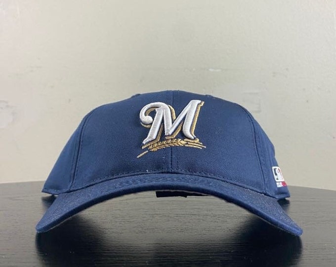 Vintage Milwaukee Brewers Strap Back Hat Outdoor Cap OSFA MLB Baseball National League Wisconsin 1990s 90s