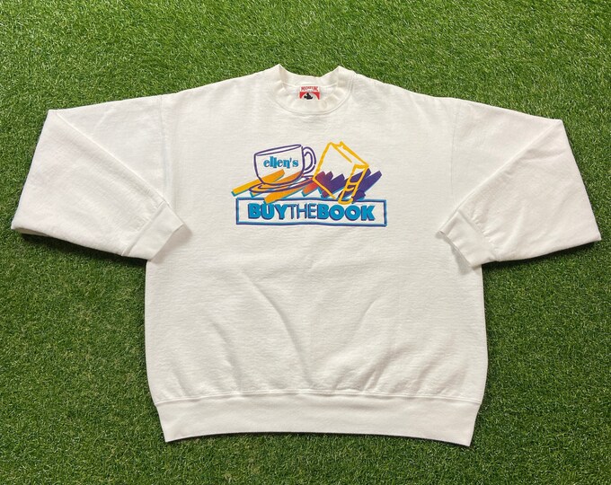Vintage Ellen's Buy the Book Crewneck Sweatshirt Size Xtra Large XL Walt Disney World Magic Kingdom WDW Disneyland Mickey Mouse Pull Over