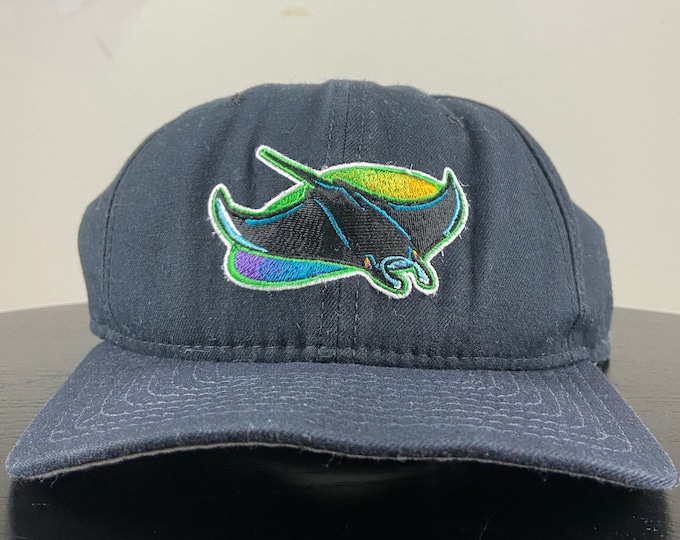 Vintage Tampa Bay Devil Rays Snapback Hat New Era Made US OSFA MLB Baseball Bucs Florida 1990's 90's