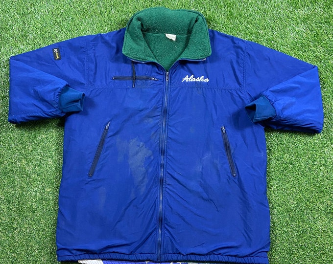 Vintage Alaska Jacket VO Max Made USA Size Large L Northern Lights 1990s 90s