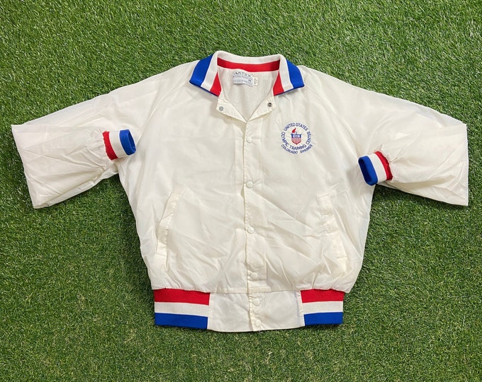 Vintage United States Olympic Training Center Bomber Jacket Champion Size M Colorado Springs Olympic Games USA Dream Team Jordan Sports 90s