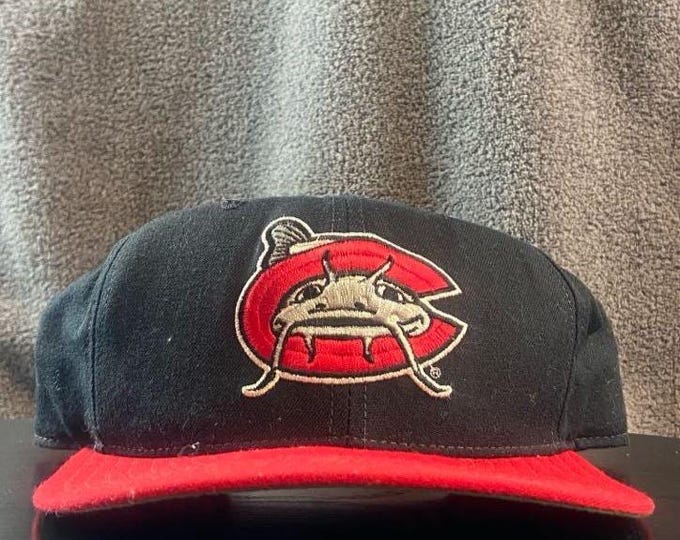 Vintage Carolina Mudcats Snapback Hat New Era Made USA OSFA Minor League Baseball North Carolina MLB Milwaukee Brewers 1990s 90s