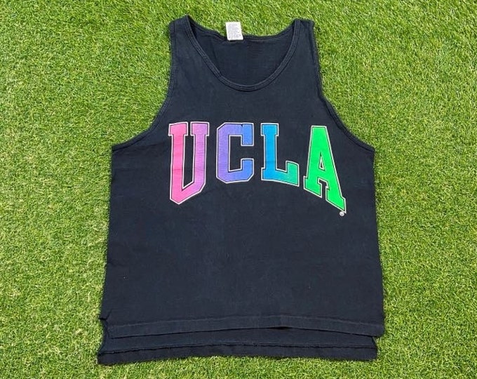 Vintage UCLA Bruins Tank Top Shirt Made Usa Size Large L University California Los Angeles Pasadena NCAA College Basketball 1990s 90s