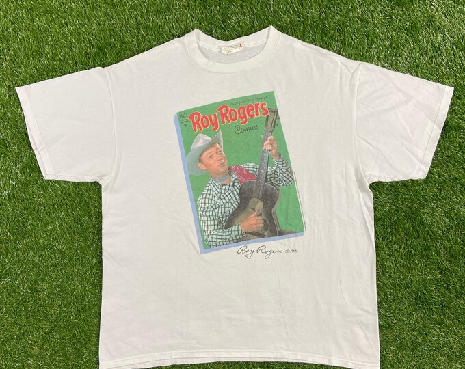 Vintage Roy Rogers 1993 T Shirt Tee Happy Trails Made USA Size Xtra Large XL Country Music 1990s Authentic