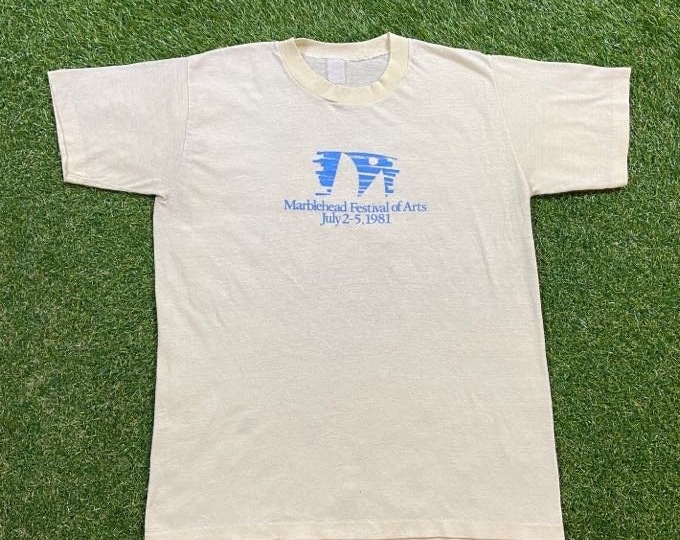 Vintage Marblehead Festival of Arts 1981 T Shirt Tee Size Small S Boston Massachusetts New England 1980s 80s