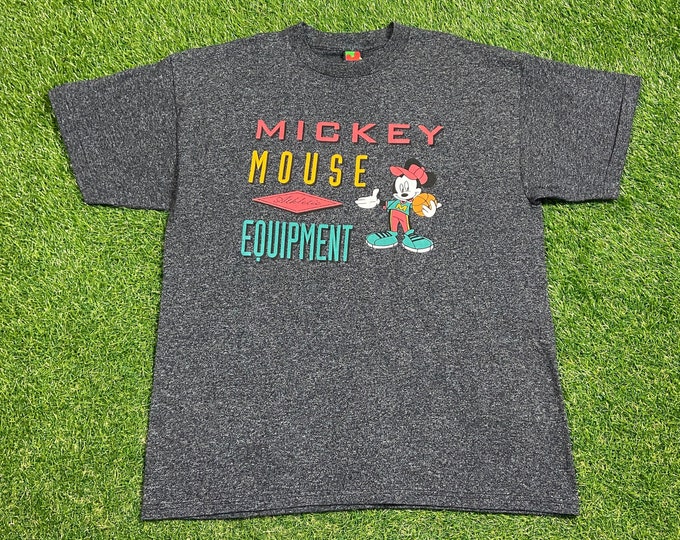 Vintage Mickey Mouse T Shirt Tee Made USA Size Xtra Large XL Walt Disney World Magic Kingdom Disneyland 1990s 90s