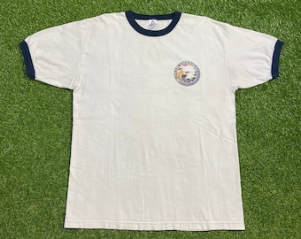 Vintage Team America World Polizei T-Shirt Größe Xtra Large XL Vereinigte Staaten von Amerika USA Militär Weißkopfseeadler 1990er Jahre