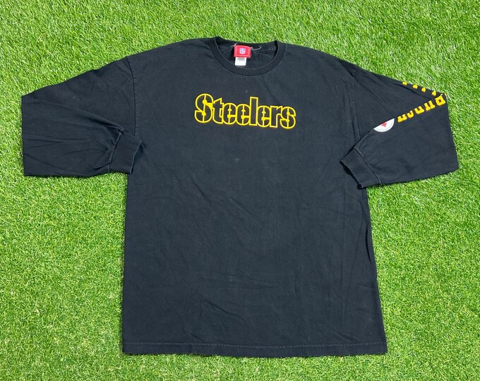 Vintage Pittsburgh Steelers Long Sleeve T Shirt Size Xtra Large XL NFL Football Pennsylvania Super Bowl Champions Classic 1990s 90s