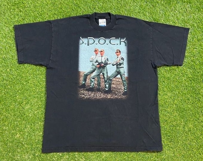 Vintage S.P.O.C.K T Shirt Rock Band Tee Size Xtra Large Electro Industrial Synthpop Sweden Europe Classic Music 1980s 1990s 80s 90s