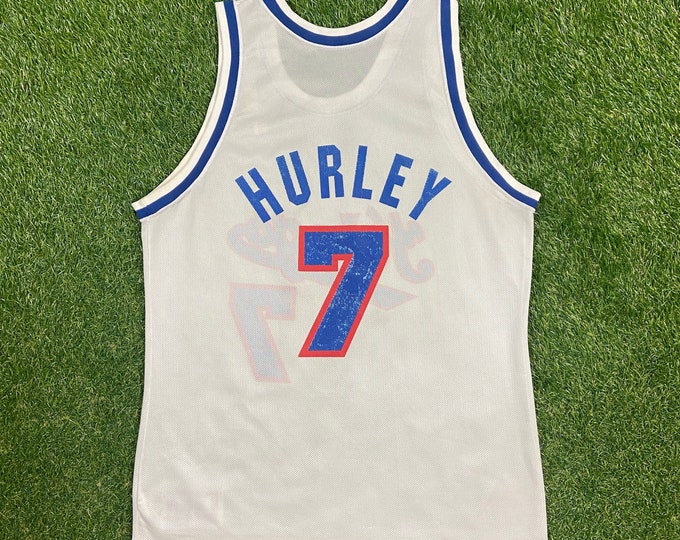 Vintage Sacramento Kings Bobby Hurley #7 Jersey Champion Made USA Size 44 Large L NBA Basketball California Replica Authentic 1990s 90s Pro