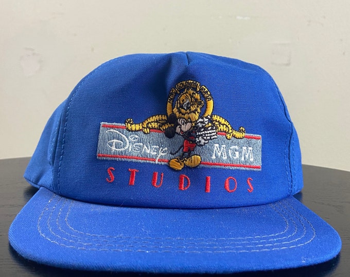 Vintage MGM Studios Snapback Hat Cap Made Usa OSFA Magic Kingdom Walt Disney World WDW Disneyland Mickey Mouse 1990s 90s