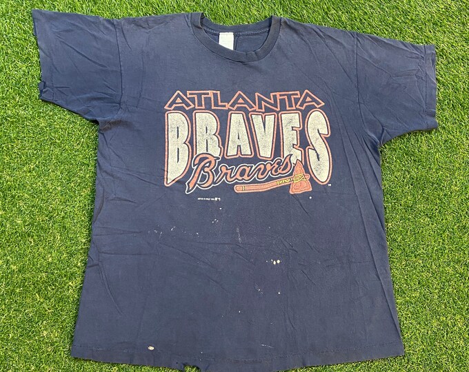 Vintage Atlanta Braves T Shirt Tee Size XXL 2XL MLB Baseball Atl 1990s 90s Red Classic