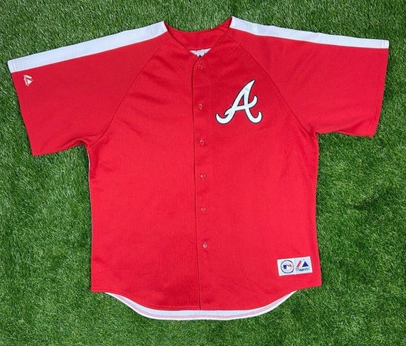 Majestic, Tops, Atlanta Braves Hank Aaron Jersey Tshirt