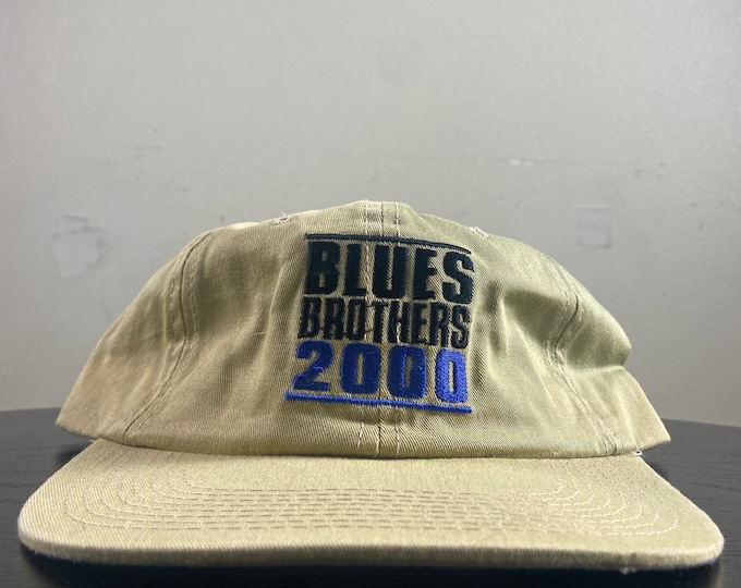 Vintage Blues Brothers 2000 Strap Back Hat Kudzu OSFA Universal Pictures Musical Comedy 1998 Sequel Film Movie Promo 1990s 90s