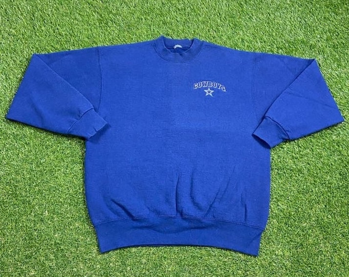 Vintage Dallas Cowboys Crewneck Sweatshirt Size Large L NFL Football Texas 1990s 90s Pull Over Oversized