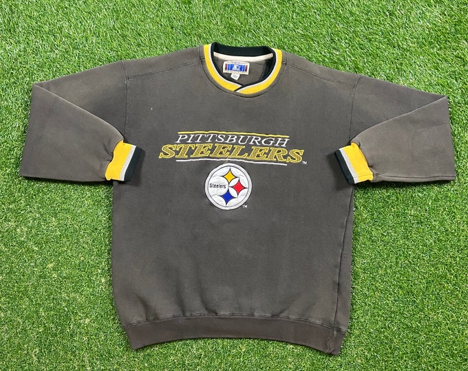 Vintage Pittsburgh Steelers Crewneck Sweatshirt Starter Size Large L NFL Football Pennsylvania Pull Over 1990s 90s