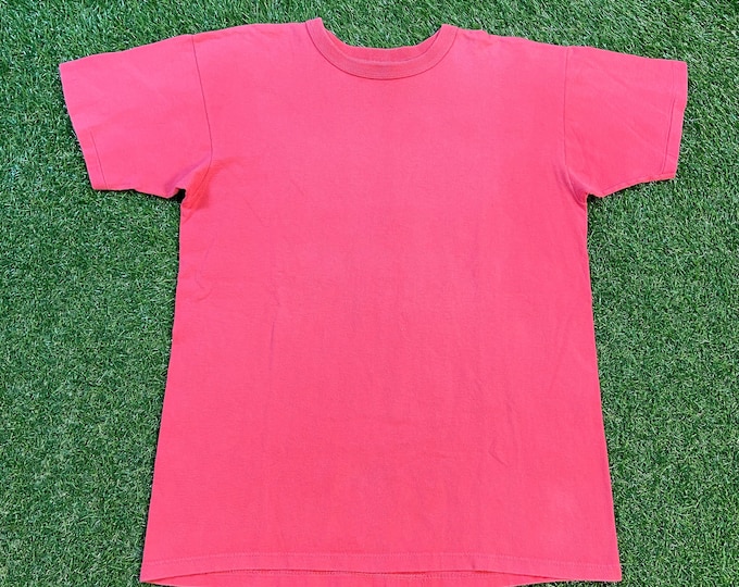 Vintage Blank Pink Champion T Shirt Tee Made USA Size Xtra Large XL Quality 1990's Comfy Great Fit Original 90s