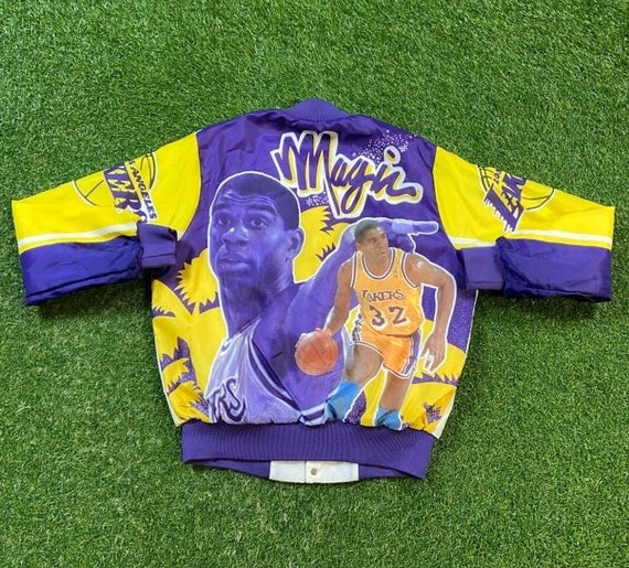 Los Angeles Lakers Vintage 80s Chalk Line Varsity Jacket NBA 