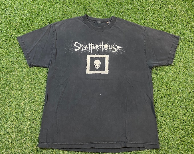 Vintage Splatter House T Shirt Tee Size Large L Classic Namco Beat Em Up Arcade Game Computer Game Sega 1980s 80s