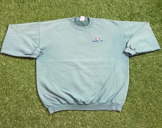 Vintage Harbor Isles Crewneck Sweatshirt Size Xtra Large XL Coco Beach Florida FL 1990s 90s Original Pull Over Oversized