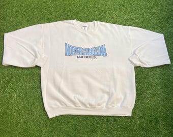 Vintage UNC University of North Carolina Tar Heels Crewneck Sweatshirt Size Xtra Large XL NCAA College Basketball Air Jordan Pull Over 1990s